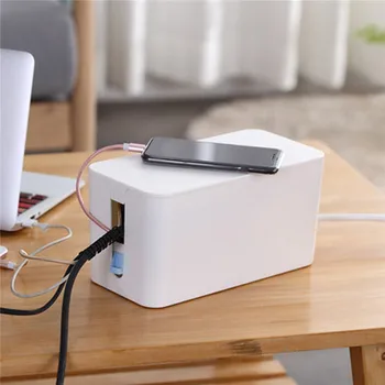 

1Pc Removable Cover Design Convenient Cable Tidy Storage Box Power Switch Heat Emission Prevent Dust Safety Wire Storage Box