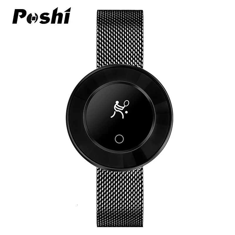 Black OLED экран керамические Bluetooth Смарт часы для женщин сердечного ритма кровяное давление Браслет Водонепроницаемый женский спорт для Apple Iphone - Цвет: Black