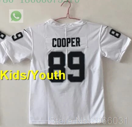 Даллас А+++ качество Дети молодежи 24 marshawn lynch 52 khalil mack 89 amari cooper 4 Дерек Карр Бо Джексон 34 Джерси - Цвет: for kids youth