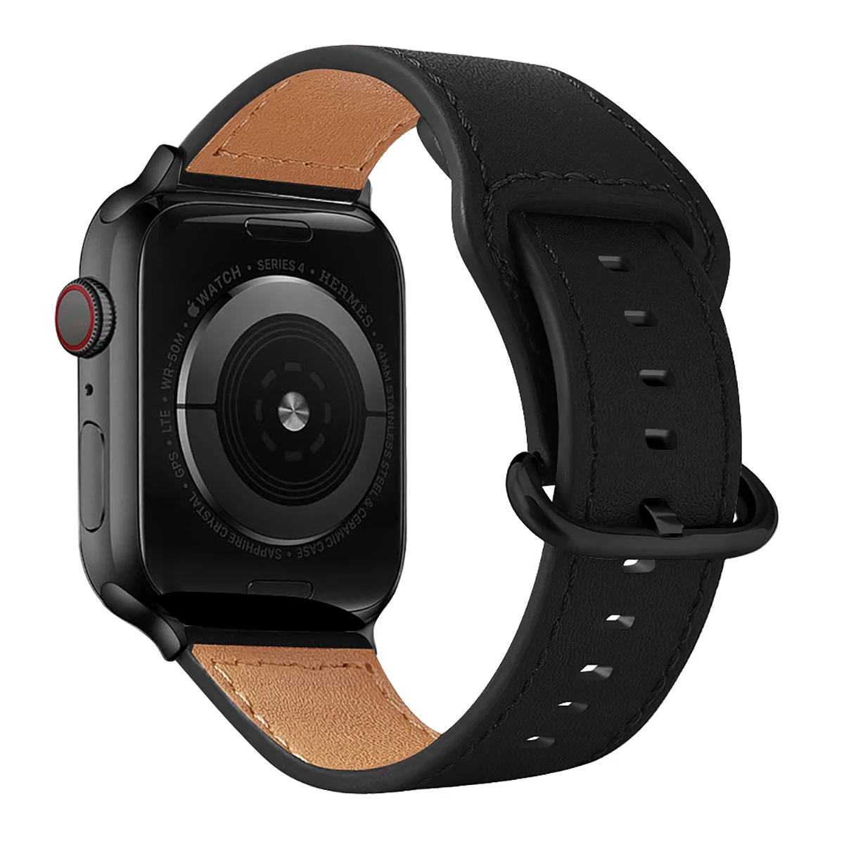 Производитель ремешок для apple watch ремешок из натуральной кожи петля 42 мм 38 мм для iwatch 44 мм 40 мм серия 5 4 3 2 1 - Цвет ремешка: black