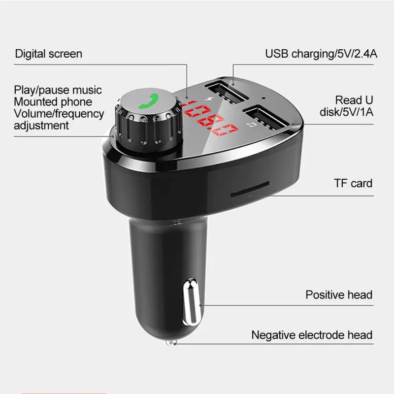 Прикуриватель G13 Автомобильный MP3 Bluetooth плеер 2usb зарядка Съемная карта FM Bluetooth Hands Free автомобильные аксессуары