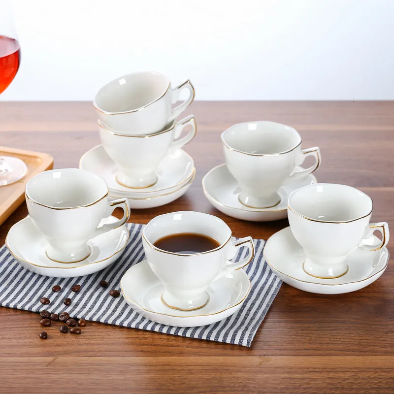 Кофейная чашка эспрессо капучино латте кафе керамическая блюдце европейская