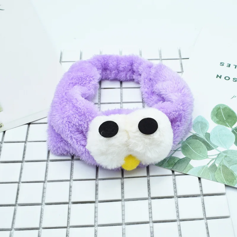 60 шт./лот DIY мульти коралловый флис Мультяшные ободки большие глаза мыть лицо Эластичность резинки для волос Инструменты для укладки аксессуары HA649