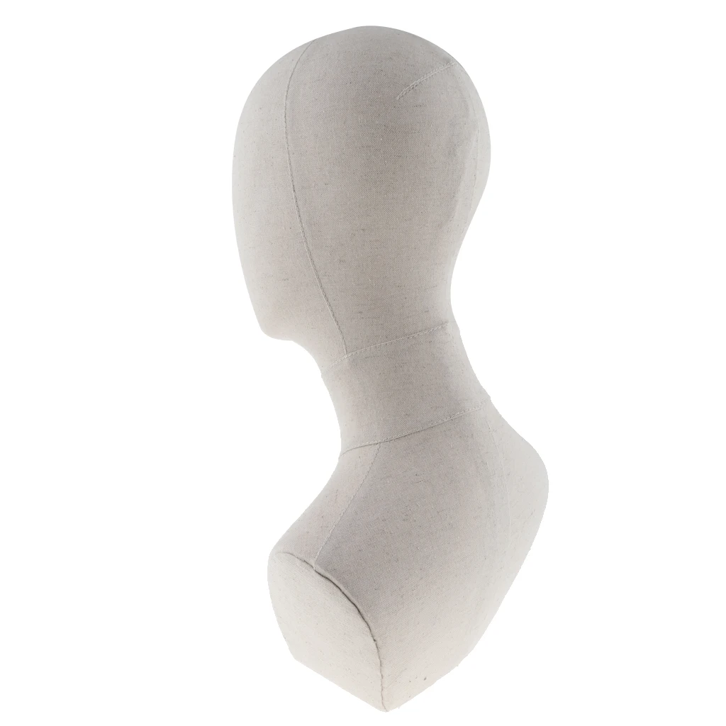 Mannequins Model Cork Head Canvas Block Hat Wigs Making Jewelry Display Bust