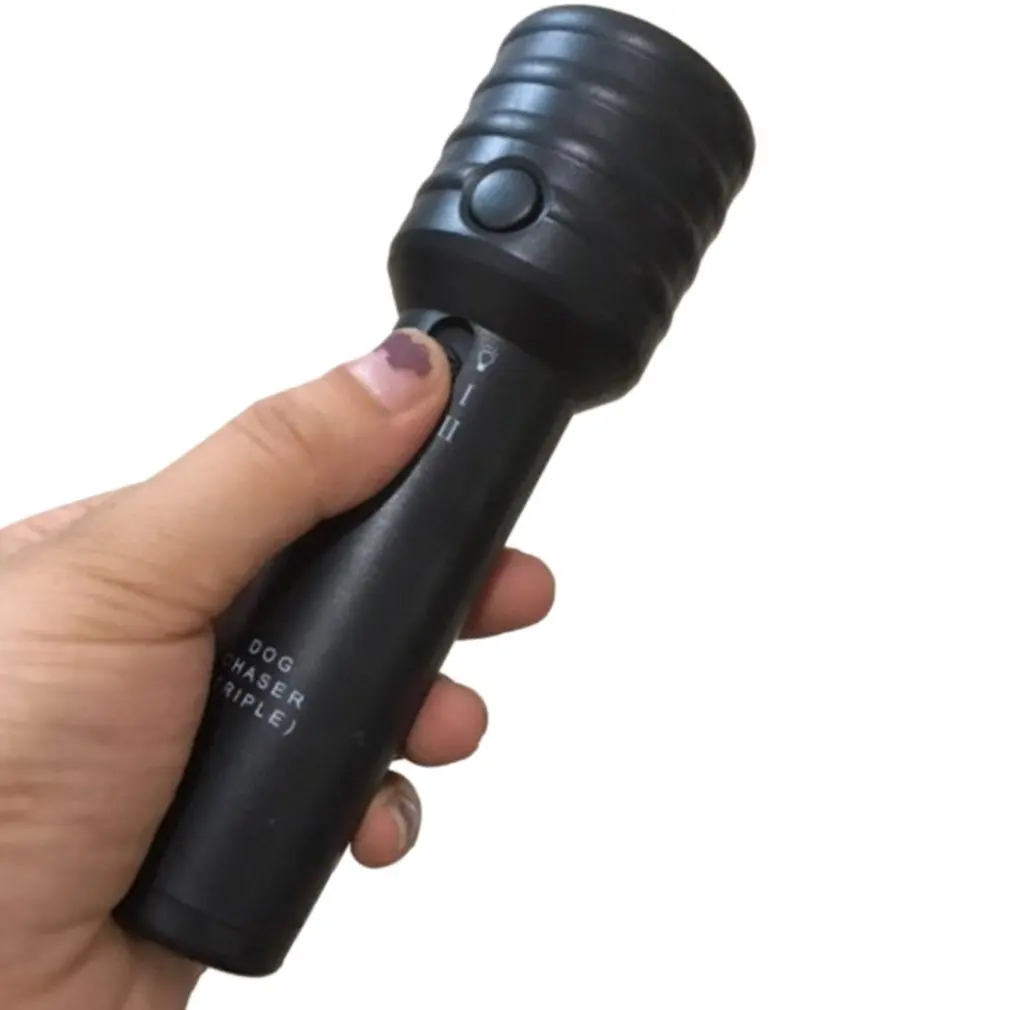 Ultrasonic LED Dog Repeller Trainer Pet Rumbling Equipment Flashlight Torch with 3 Modes for Training Driving Dog Flash Light