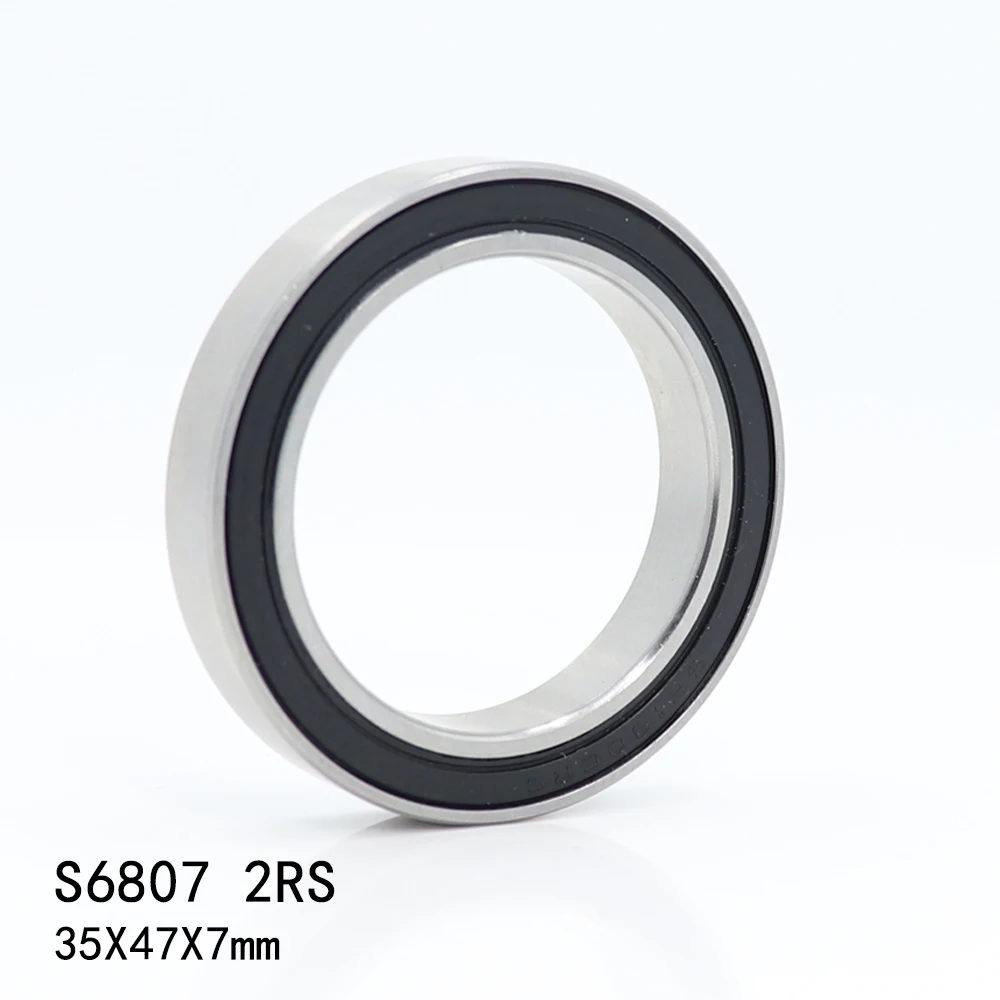 

5PCS S6807RS Bearing 35*47*7 mm ABEC-3 440C Stainless Steel S 6807RS Ball Bearings 6807 Stainless Steel Ball Bearing