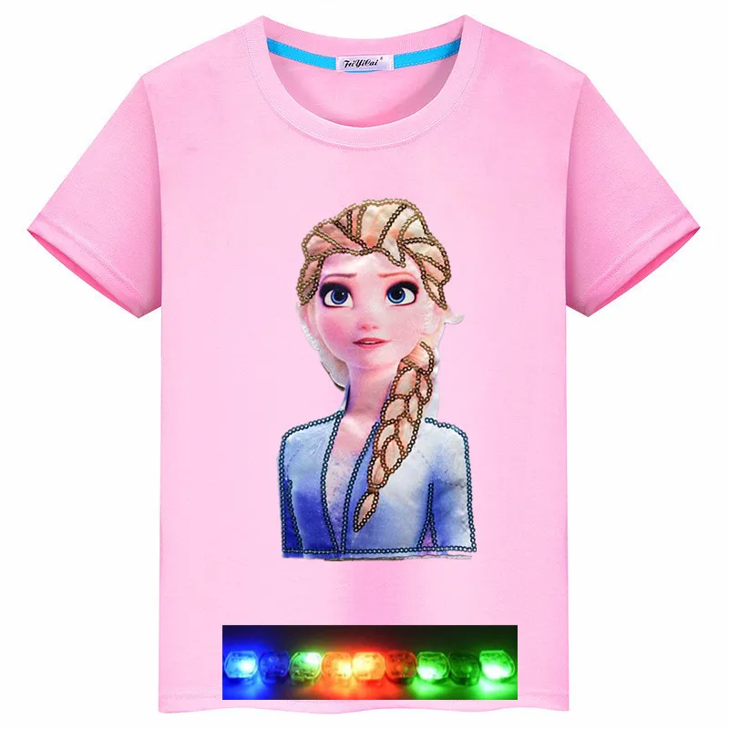 Детская одежда новинка 2020 популярная яркая хлопковая Футболка для девочек с