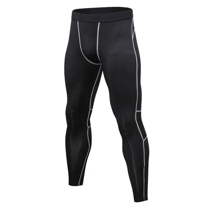 Мужские спортивные штаны для фитнеса, тренировочные тянущиеся быстросохнущие колготки, спортивные штаны-OPK
