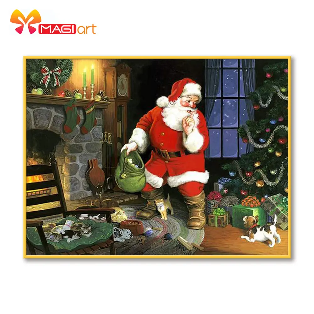 вышивка крестом наборы рукоделие для вышивки 11CT водорастворимые рисунки на холсте 14CT полный Рождественский