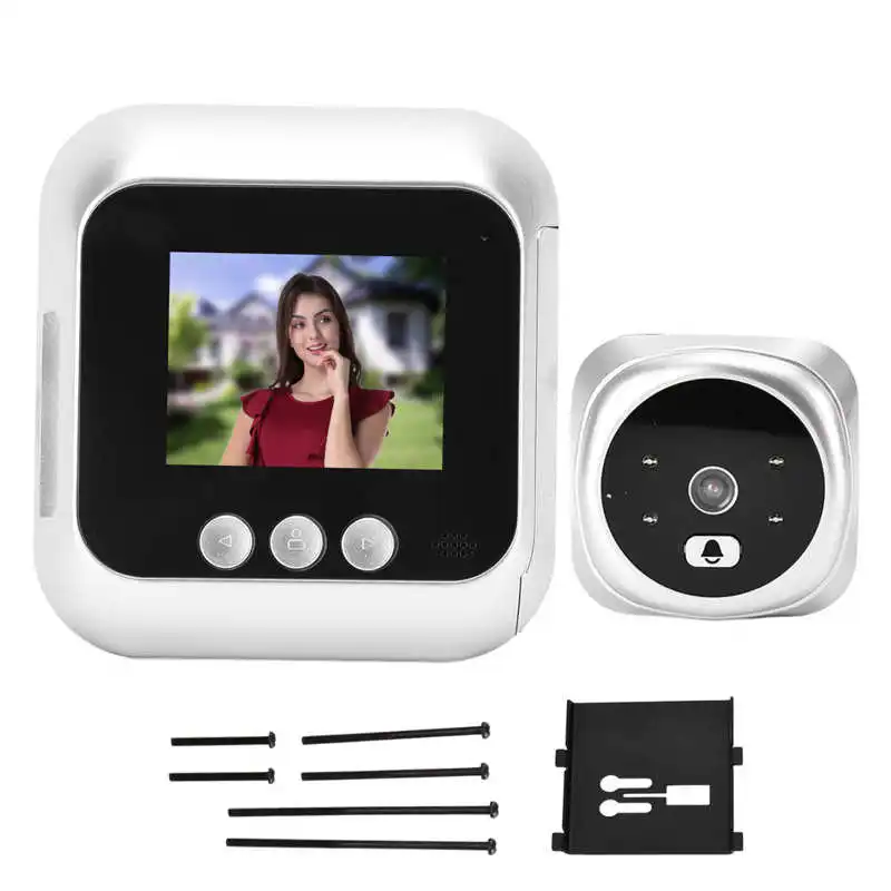 audio only intercom 2.4in Smart Door Viewer TFT Video peephole Digital Door Camera Doorbell LCD Screen Display 0.3MP 95° Wide Angle Camera Photo Rec door intercom Door Intercom Systems