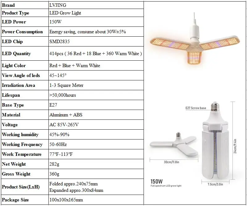 LVJING светодиодный светильник для выращивания 80 Вт/150 Вт/300 Вт/500 Вт/800 Вт полный спектр для выращивания в помещении теплицы палатки растений Гидропоника овощей цветов