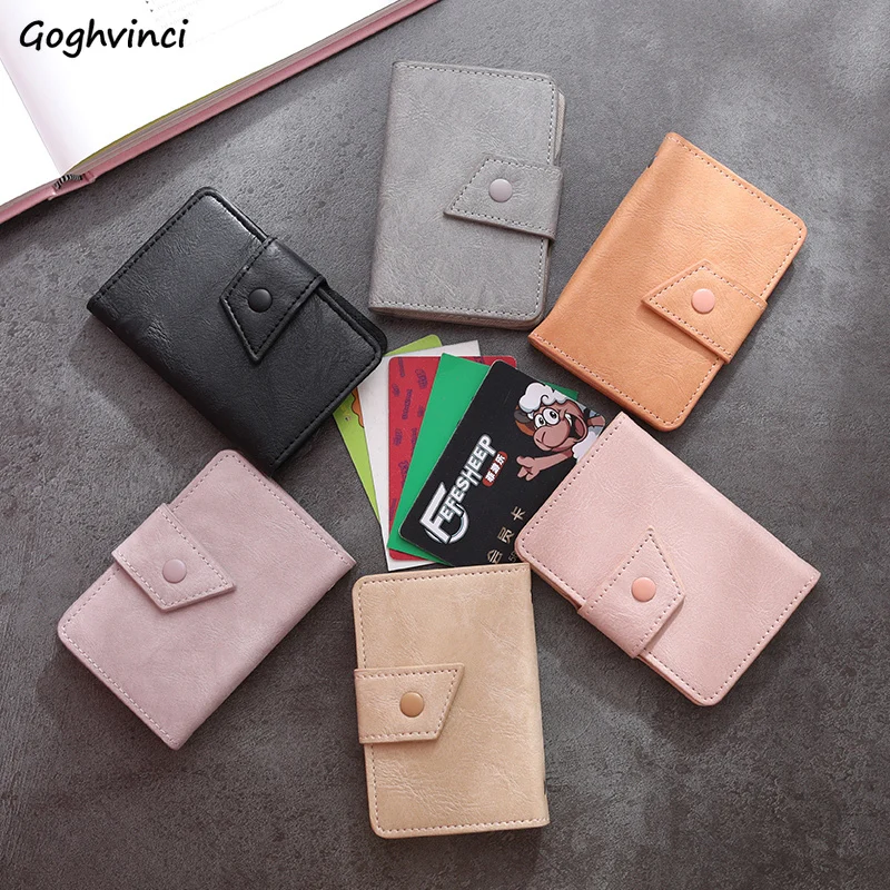 

Solid Color Vintage Card Holders PU Leather 20 Bits Rfid Blocking Protection ID Credit Wallets Fashion Business Passport Pouch