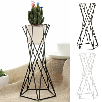 

Rustic Irregular Flower Plant Pot Holder Geometric Metal Rack Air Plants Holder Rack Garden Display Decoration Drop Ship