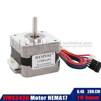 

1PCS 4-lead 0.4A for 3D printer Nema17 Stepper Motor Nema 17 motor 42BYGH 0.4A (17HS3430) motor For 3D Printer Parts
