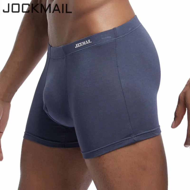 Мужские дышащие трусы JOCKMAIL Однотонные боксеры из модала сексуальное нижнее