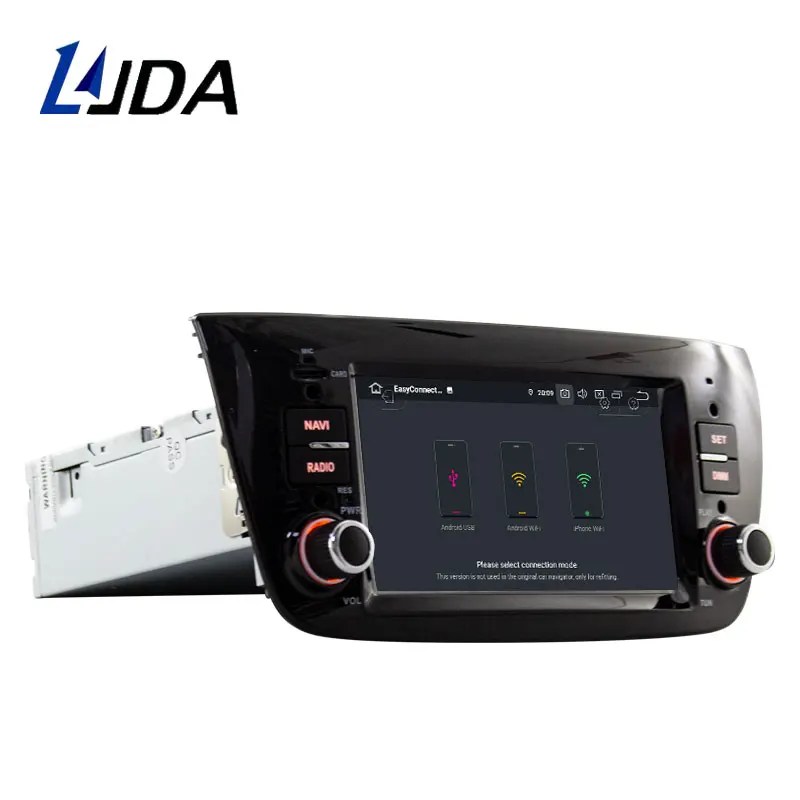 Автомобильный мультимедийный плеер LJDA Android 10 для FIAT DOBLO 2010 2016 1 Din радио GPS
