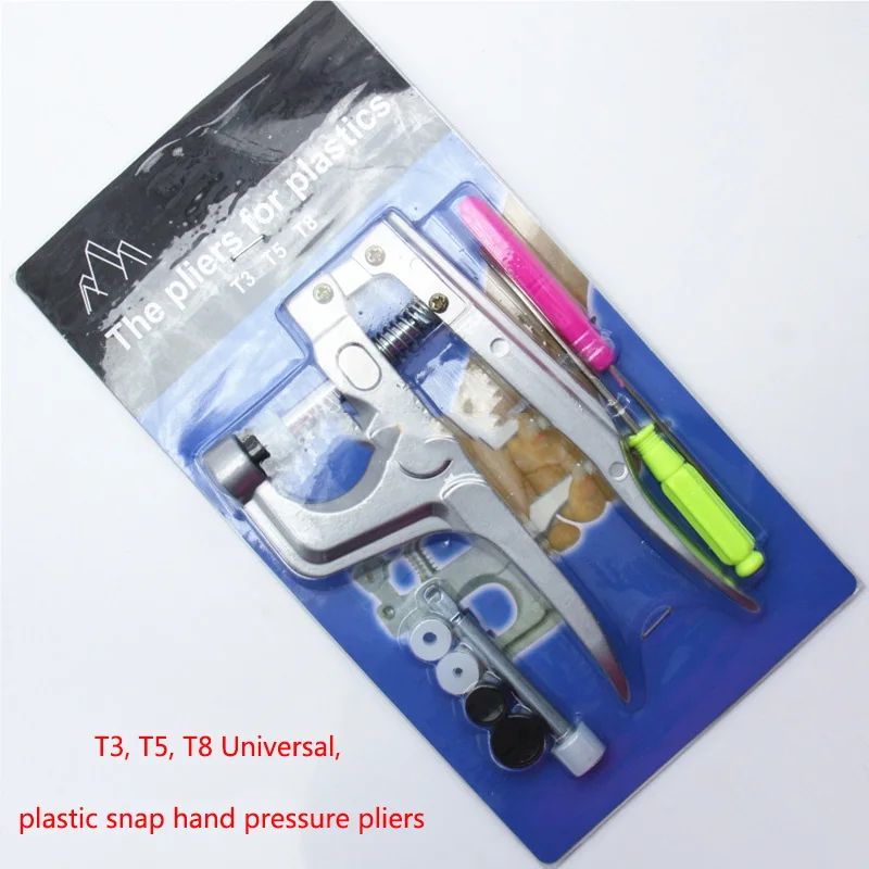 Meetee 1set=360pcs 12mm T5 Snap Button Children's Clothes Plastic Fasteners Punch Press Stud Buttons Installation DIY Sew Tool