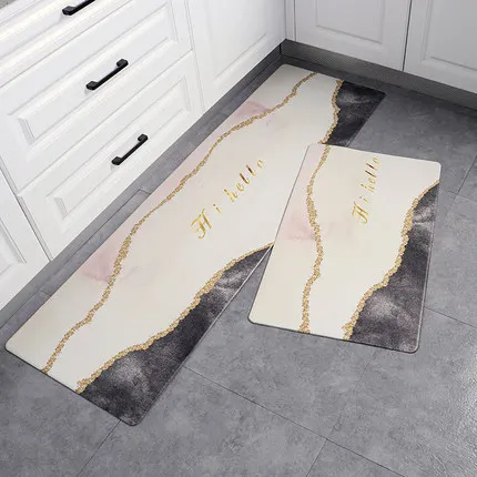 RULDGEE Non-slip Oil Proof Waterproof PU PVC Carpet for living Room Modern Kitchen Mat Bedroom Rug
