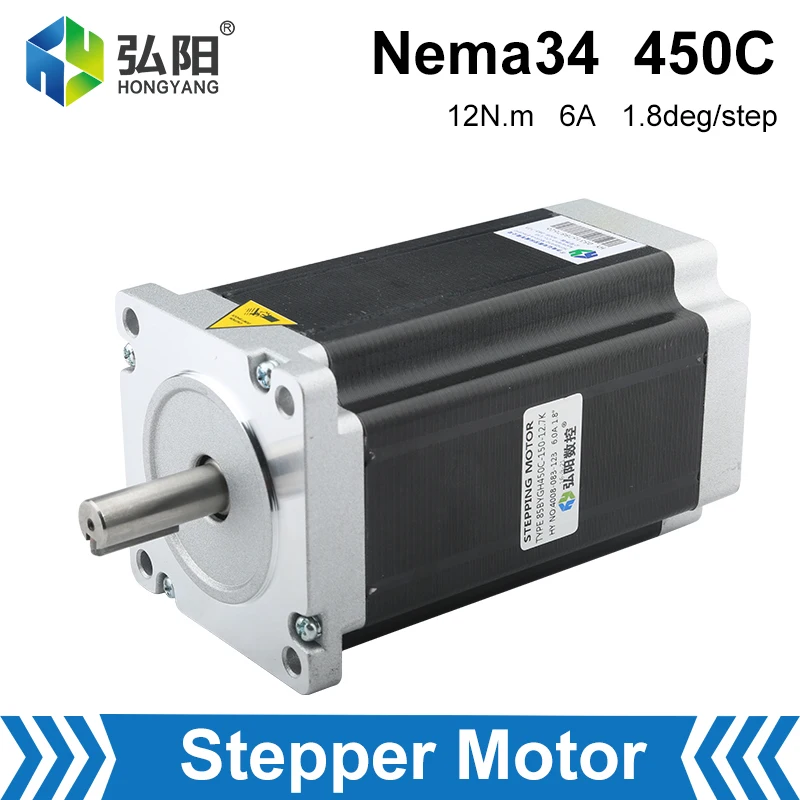NEMA 34 CNC Stepping Motor 450C 2 Phase 12Nm 6.0A Drive 4 Core Cable Router Engraving And Milling Machine 3D Printer | Обустройство