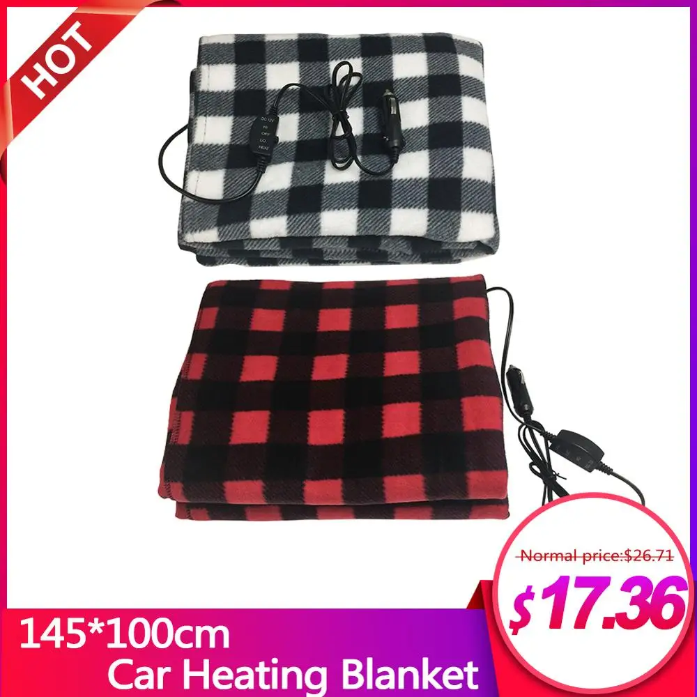 Comprar 145*100cm manta de calefacción del coche de Invierno Caliente 12V Lattice ahorro de energía caliente manta eléctrica automática para la temperatura constante del coche