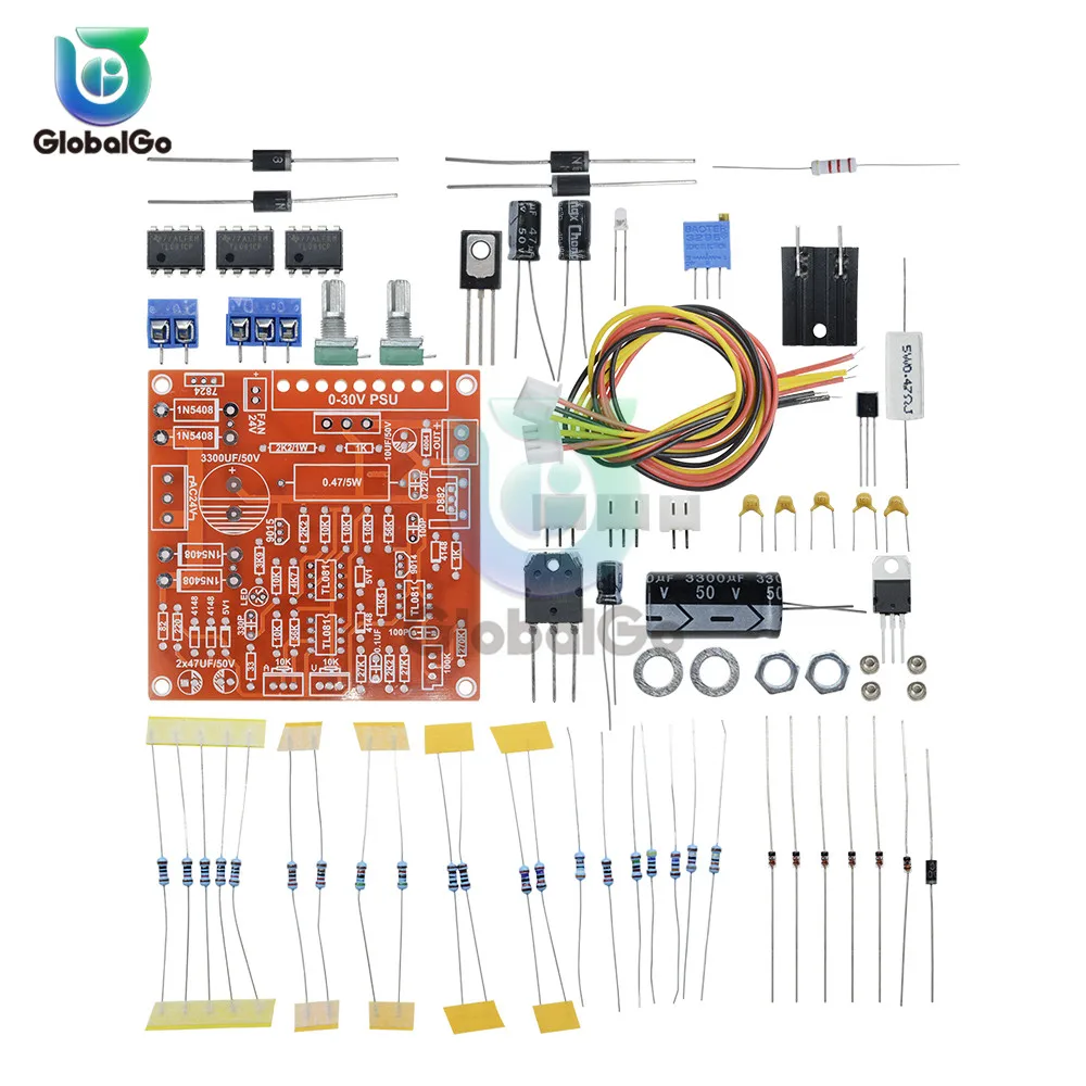 Светодиодный дисплей 0-30 в 2mA-3A DC Регулируемый источник питания DIY Kit непрерывная Регулируемая защита от тока для школьной лаборатории