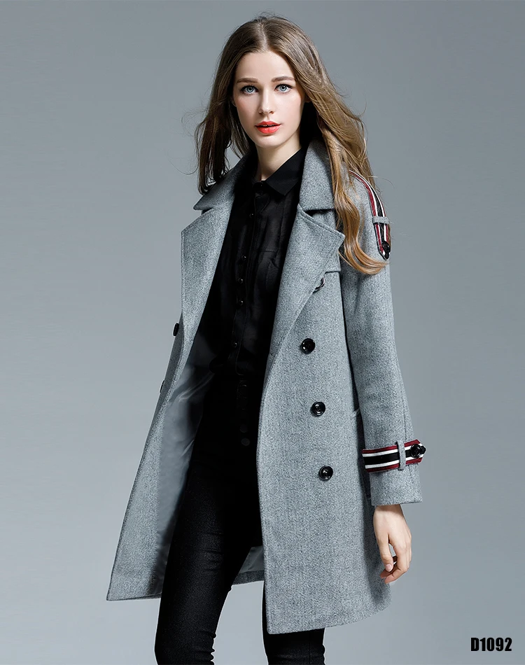 CHAOJUE Брендовая женская шерстяная куртка осень/зима свободная шерстяная куртка большого размера с длинными рукавами Свободная Повседневная бушлат распродажа
