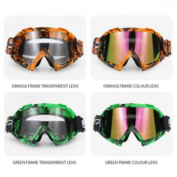 

Goggles Windproof Dustproof Anti-fog UV Riding Road Racing Glasses Motorcycle Glasses Outdoor Sports