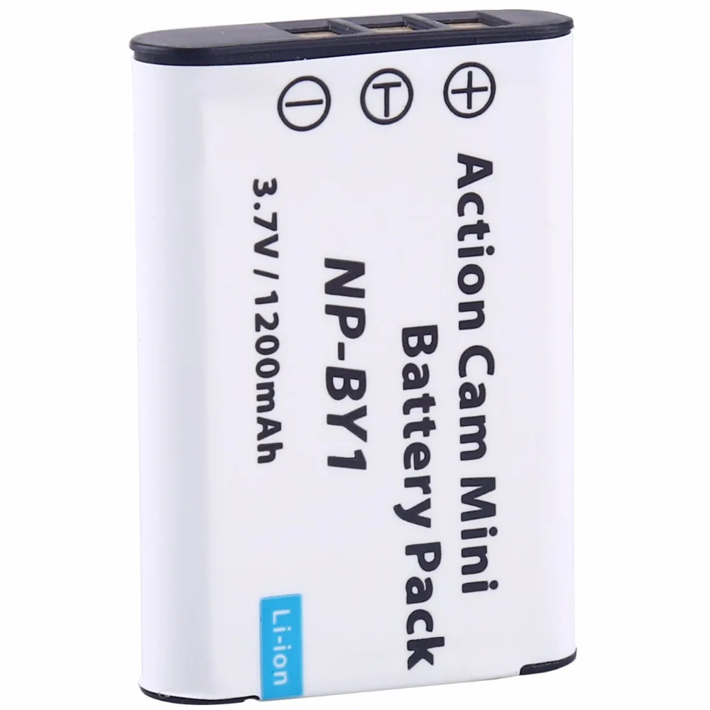 1pcs battery NP-BY1 батарея+ зарядное устройство для Sony NP by1 HDR-AS100v HDR-AZ1 AZ1VR AZ1VB AZ1VW видео DV Аккумуляторы для цифрового фотоаппарата NPBY1 - Цвет: 1pcs battery