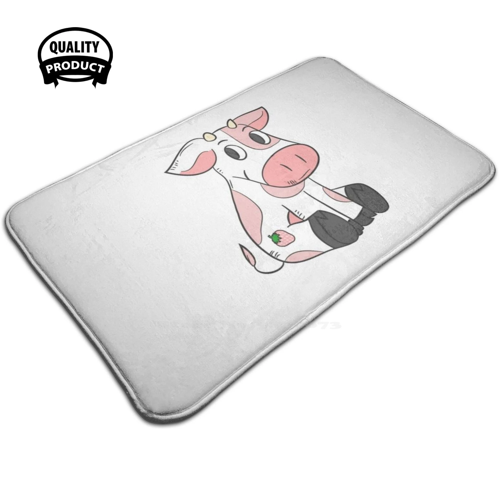 Cute Pink Strawberry Cow Soft House 