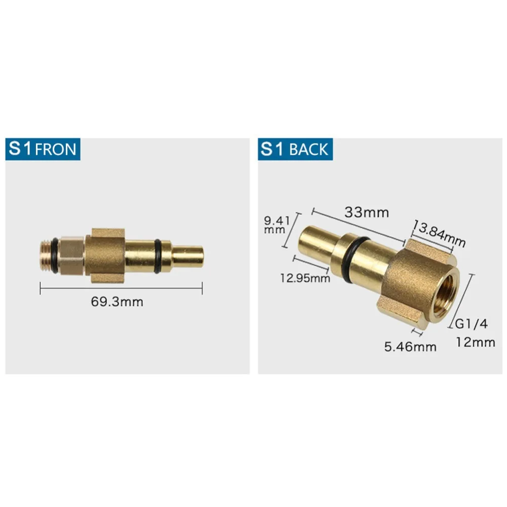 adaptador de pistola de espuma em neve para alta bico para peça