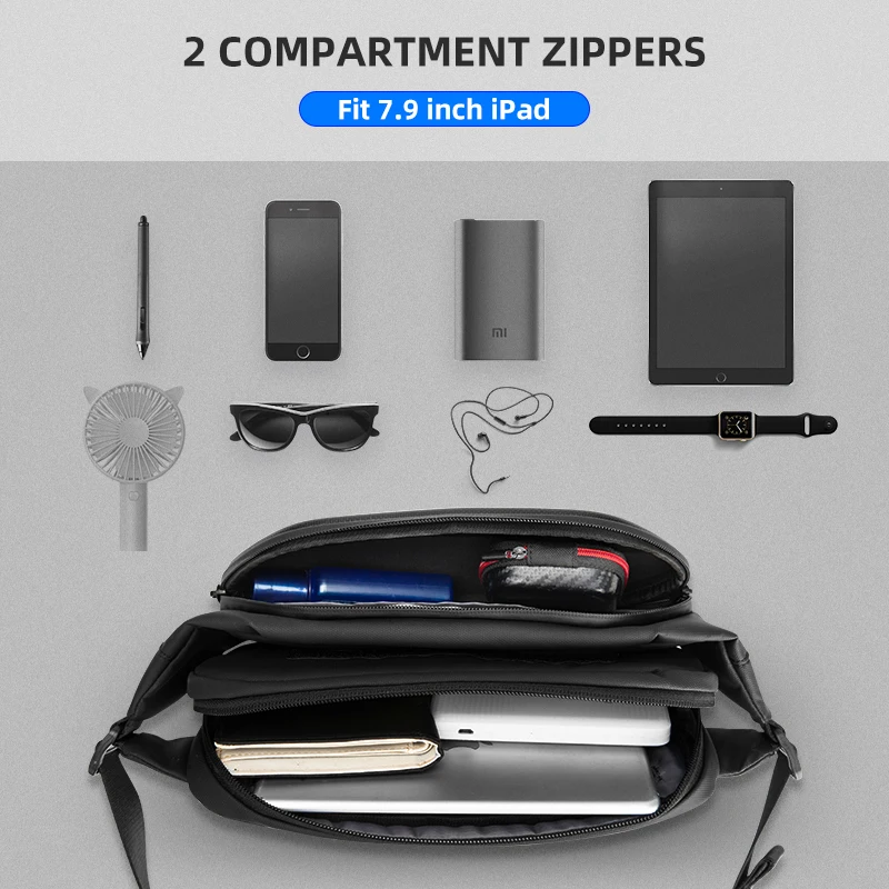 US $24.59 Fenruien Multifunction Crossbody Bags Men Chest Bag Short Trip Water Repellent Shoulder Bag Male Casual Messengers Bag 2020 New