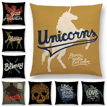 

The Magician Harry Cushion Cover Magical Animals Unicorn Dragon Phoenix Wolf Basilisks Exciting Adventure Sofa Throw Pillow Case