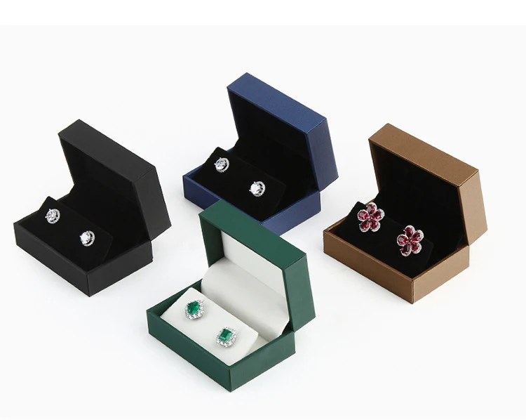 Quality Stud Earring Jewelry Storage Presentation Packaging Gift Boxes Faux Leather Piercing Nail Pendant Necklace Organizer Box