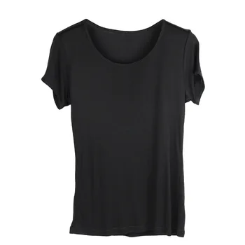 

Women's Cotton Round Neck Solid Color Short Sleeve T-Shirt