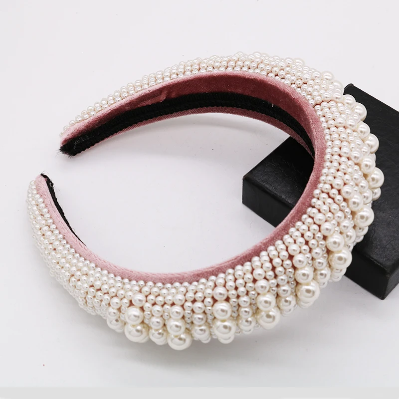 pink pearl На заказ, корона, широкие стразы, лента для волос, ручная работа, роскошный цвет, кристалл, повязка на голову, свадебные украшения для волос, аксессуары, тиара de noiva - Окраска металла: pink pearl