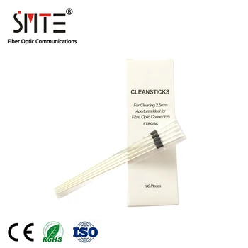 

100pcs/ lot Fiber cleaning rod dust swab 2.5mm SC FC ST 1.25mm LC MU wiping stick wiping stick fiber cleaning cotton swab