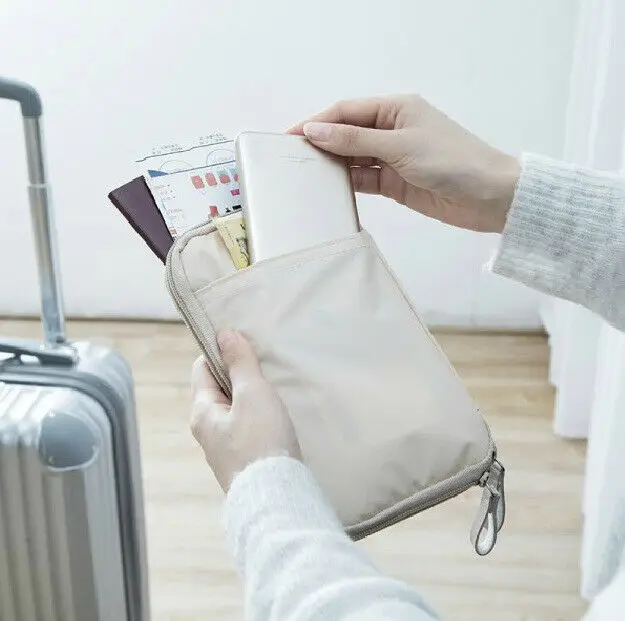 Портативный дорожный кошелек, кошелек, сумка для хранения документов, сумка для паспорта, кошелек для паспорта