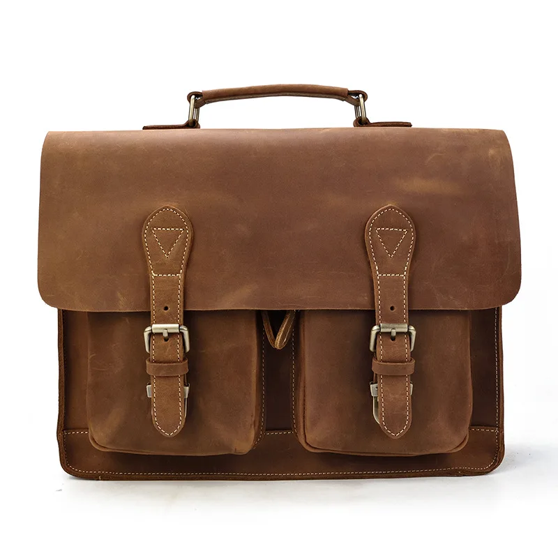 Document Defender Plus Leather Messenger Bag