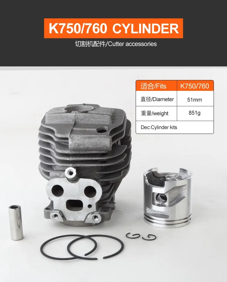 Non-Genuine Cylinder Kit For Husqvarna K760, K770 - Foto 9