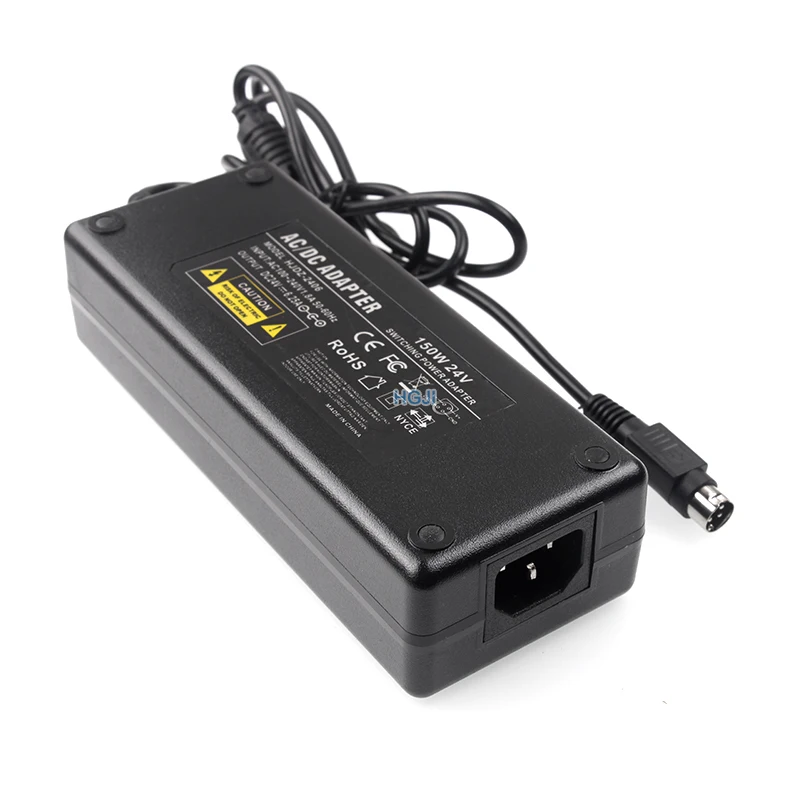 ACアダプター　24v 90W 4ピン 24v 6aから4ピンAC100V-240VからDCへの変換アダプター,フラット