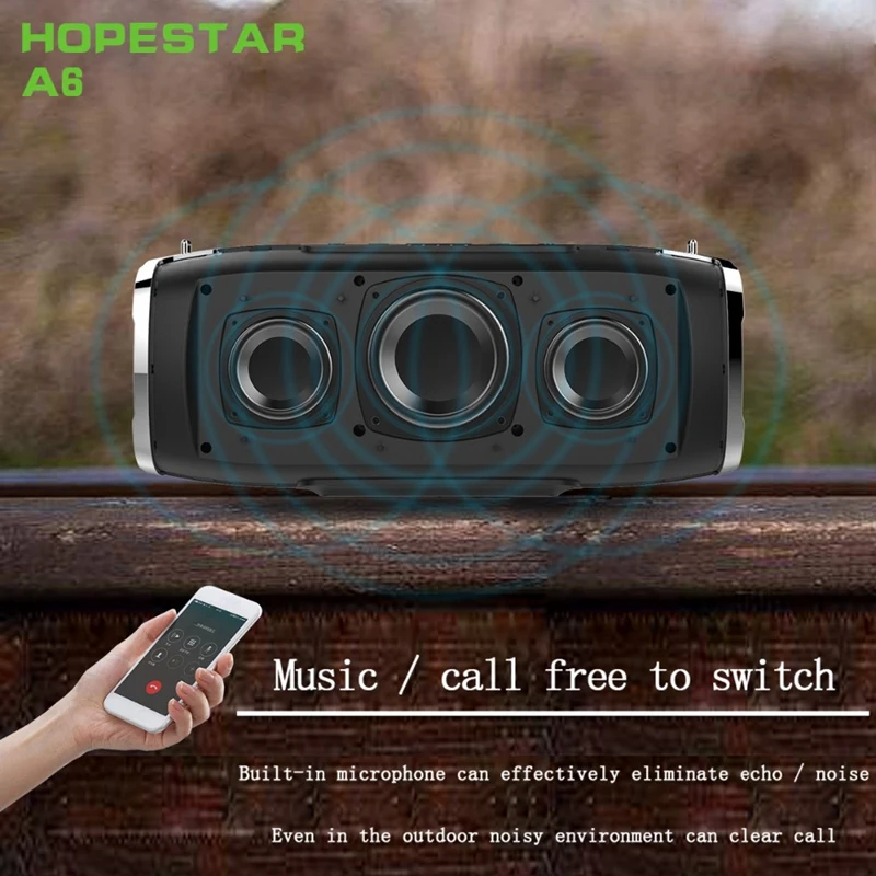 HOPESTAR Bluetooth динамик Портативный беспроводной громкий динамик звуковая система 3D стерео Открытый водонепроницаемый большой внешний аккумулятор 35 Вт
