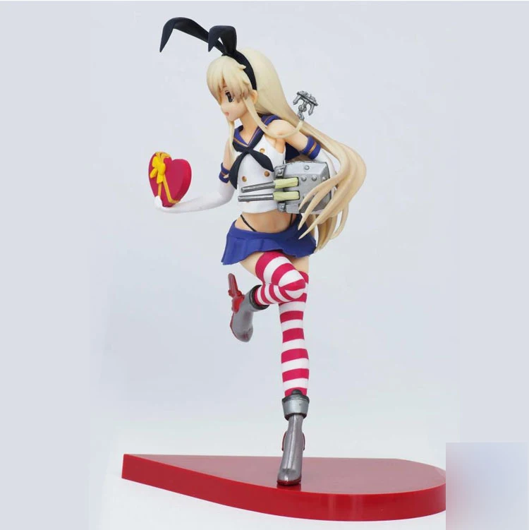Японская оригинальная Аниме Фигурка kantai коллекция shimakaze/Amatsukaze День Святого Валентина фигурка Коллекционная модель игрушки
