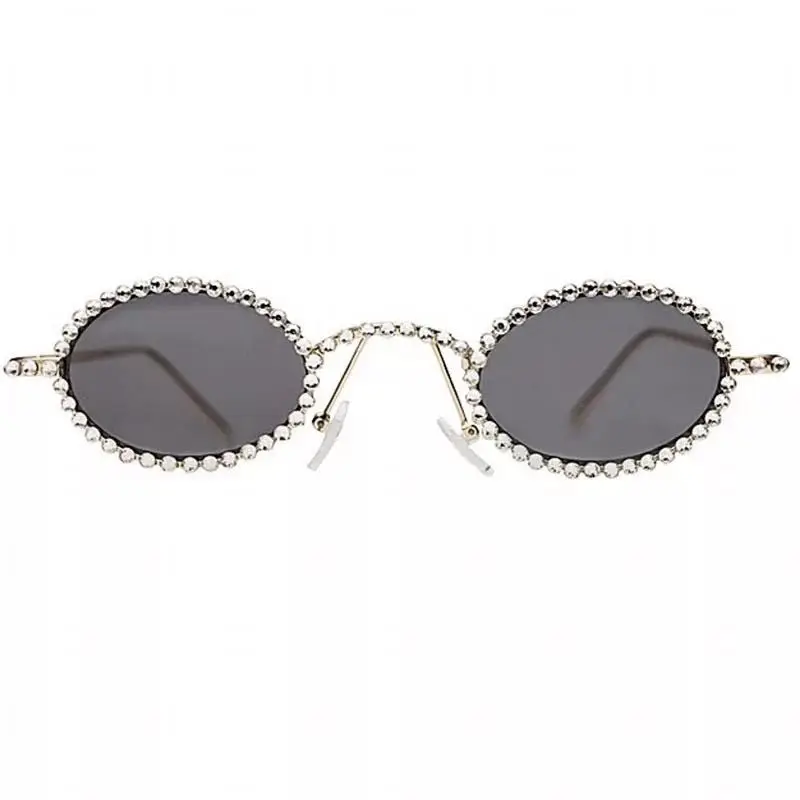 Роскошные солнцезащитные очки со стразами для женщин маленькие овальные блестящие брендовые солнцезащитные очки со стразами Модные женские оттенки круглые oculos De Sol