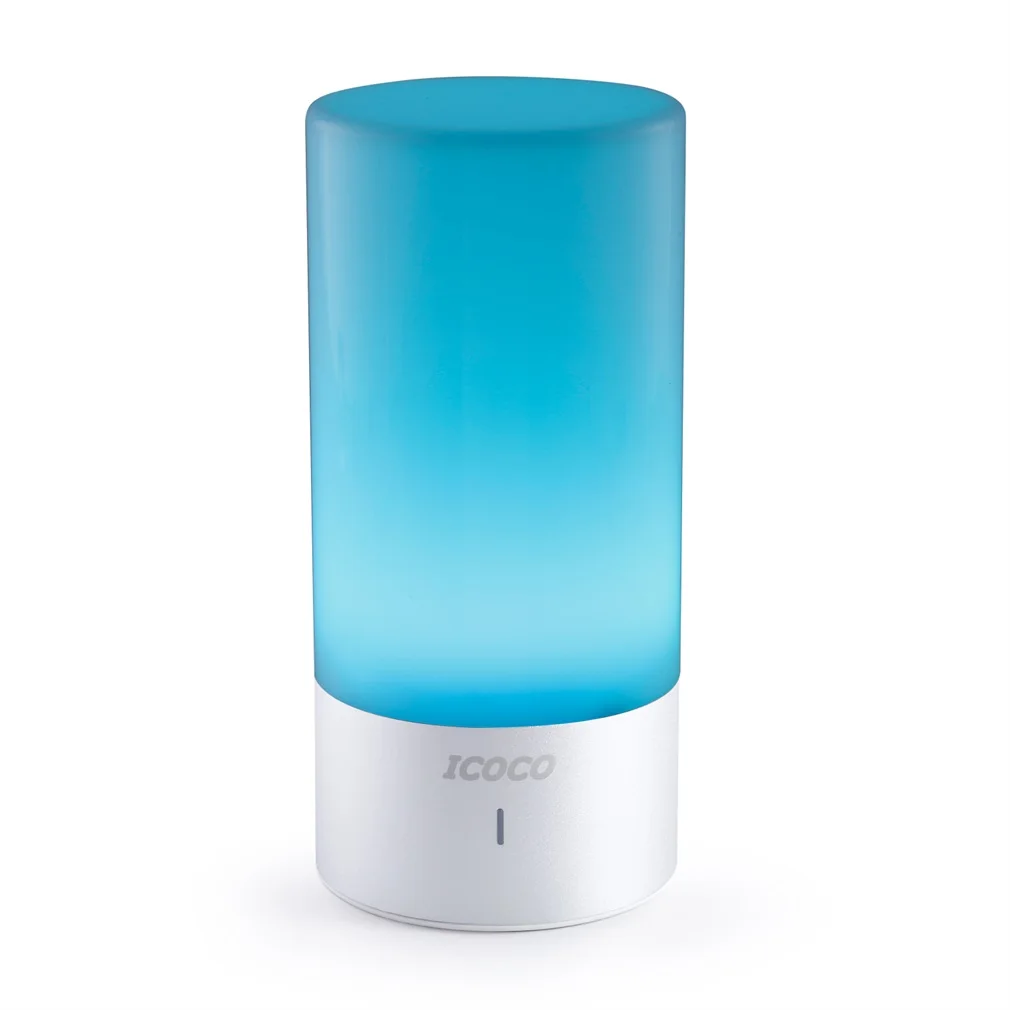 Touch Activated 450 Lumen ABS& Aluminum Alloy Table Lamp Touch Sensor Bedside Lamp+ Dimmable Light& Color Changing RGB