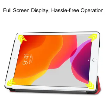 

Magnetic Stand Leather Case Sleep Wake Protection Cover for iPad 7th Gen 10.2 @M23