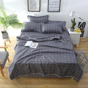 

Summer Bedspread Geometric Printed Double Quilts and Duvets for Adults Thin Air-conditioned Comforter colcha For Bed 1pc Blanket