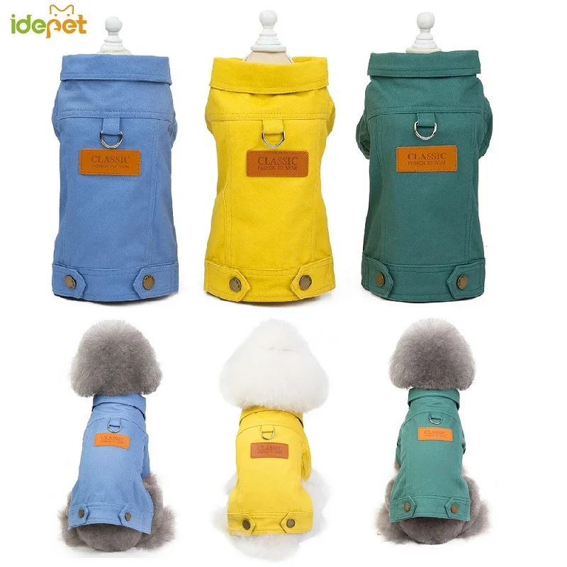 

Fashion Jean Dog Jacket Dog Clothes Pet Outfits Dogs Denim Coat Jeans Cat Costume Chihuahua Poodle Bichon Pet Clothing S-2XL 30