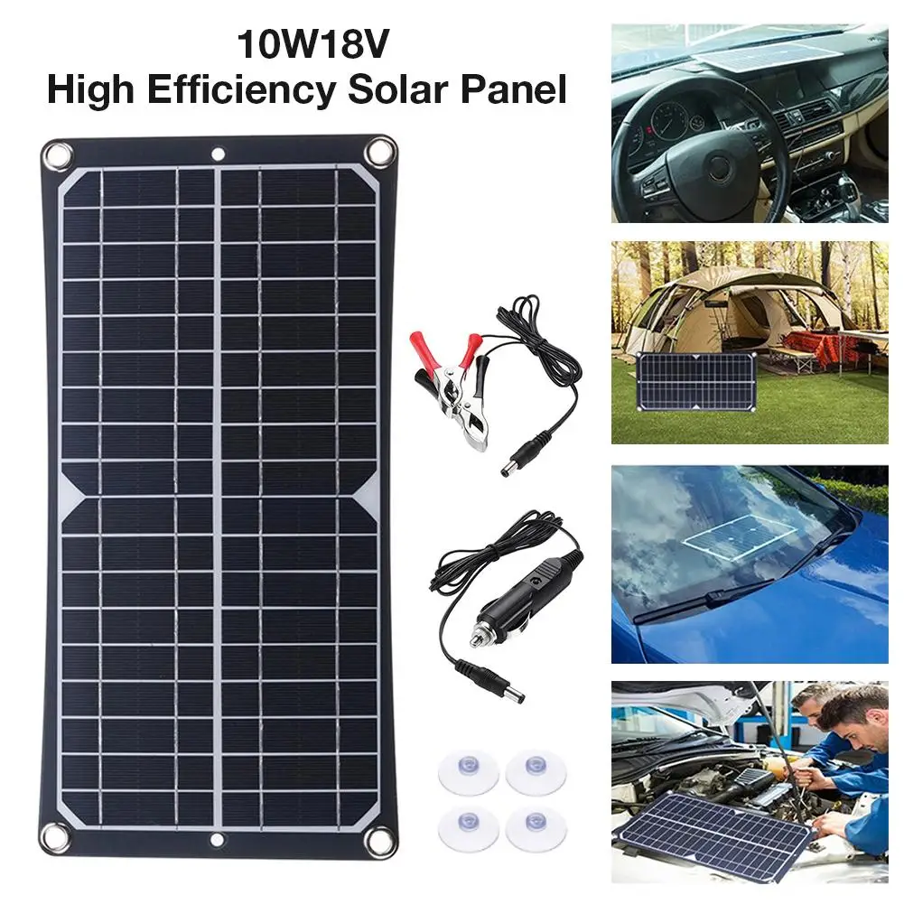 10W18V Высокая эффективность Солнечная панель энергосберегающая зарядная плата для мобильного телефона батарея RV автомобильный генератор Кемпинг Велоспорт путешествия
