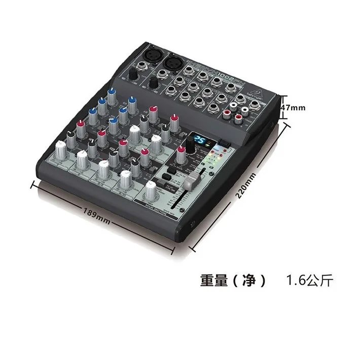 Behringer Mixer Xenyx 1002FX Premium 10-Input 2-Bus Mixer Built-in Digital Multi-FX Processor for live gigs and recording