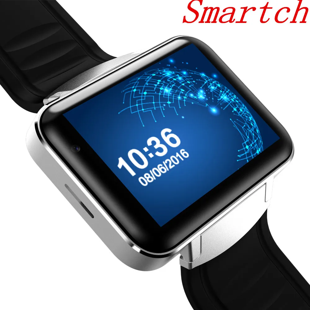 Смарт-часы Smartch DM98 с Bluetooth, 2,2 дюймов, ОС Android, 3g, умные часы, телефон MTK6572, двухъядерный, 1,2 ГГц, 512 МБ ОЗУ, 4 Гб ПЗУ, камера, WCD